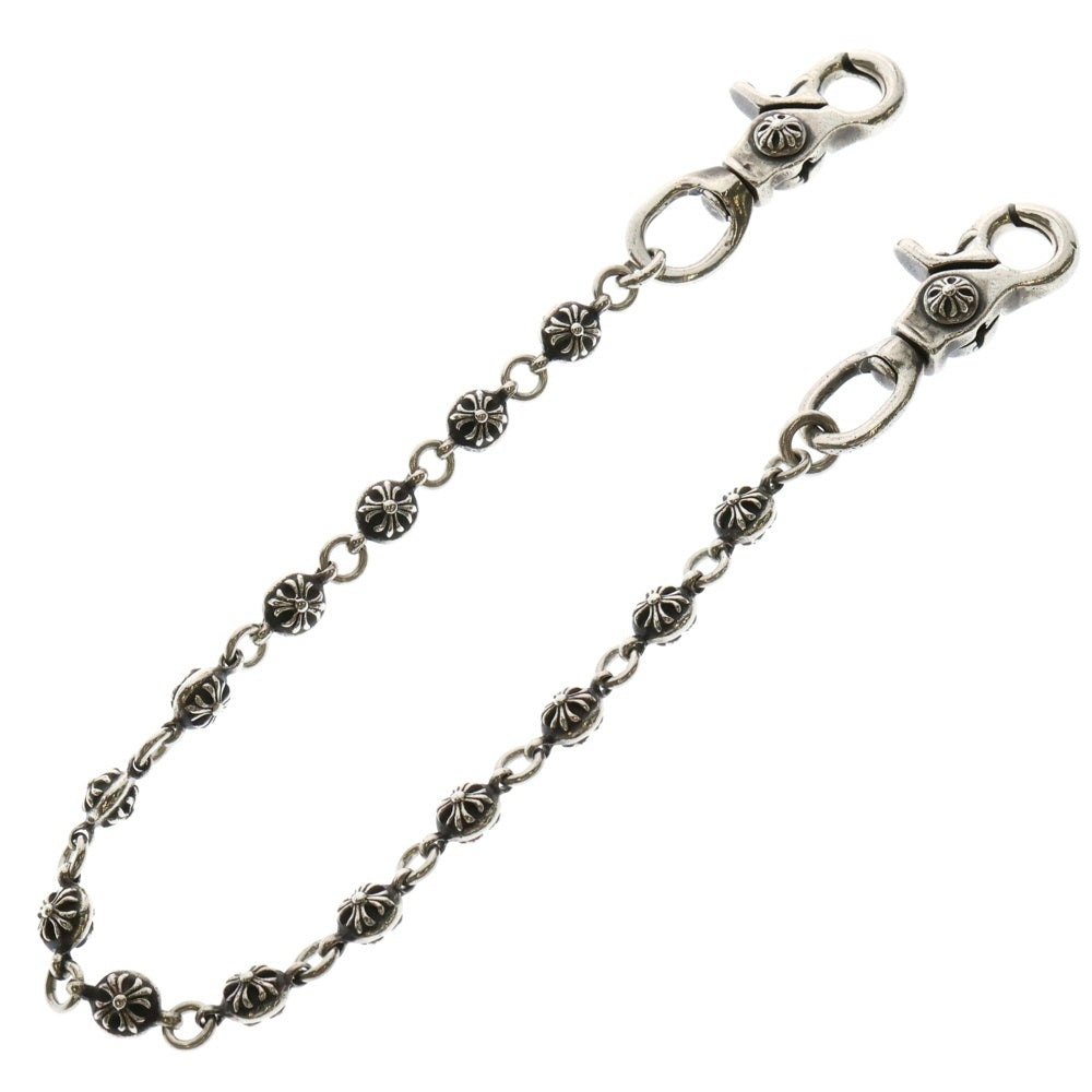 CHROME HEARTS(クロムハーツ) 2BALL SHORT-T/2クリップショート#2クロスボール ウォレットチェーン シルバー BCA064