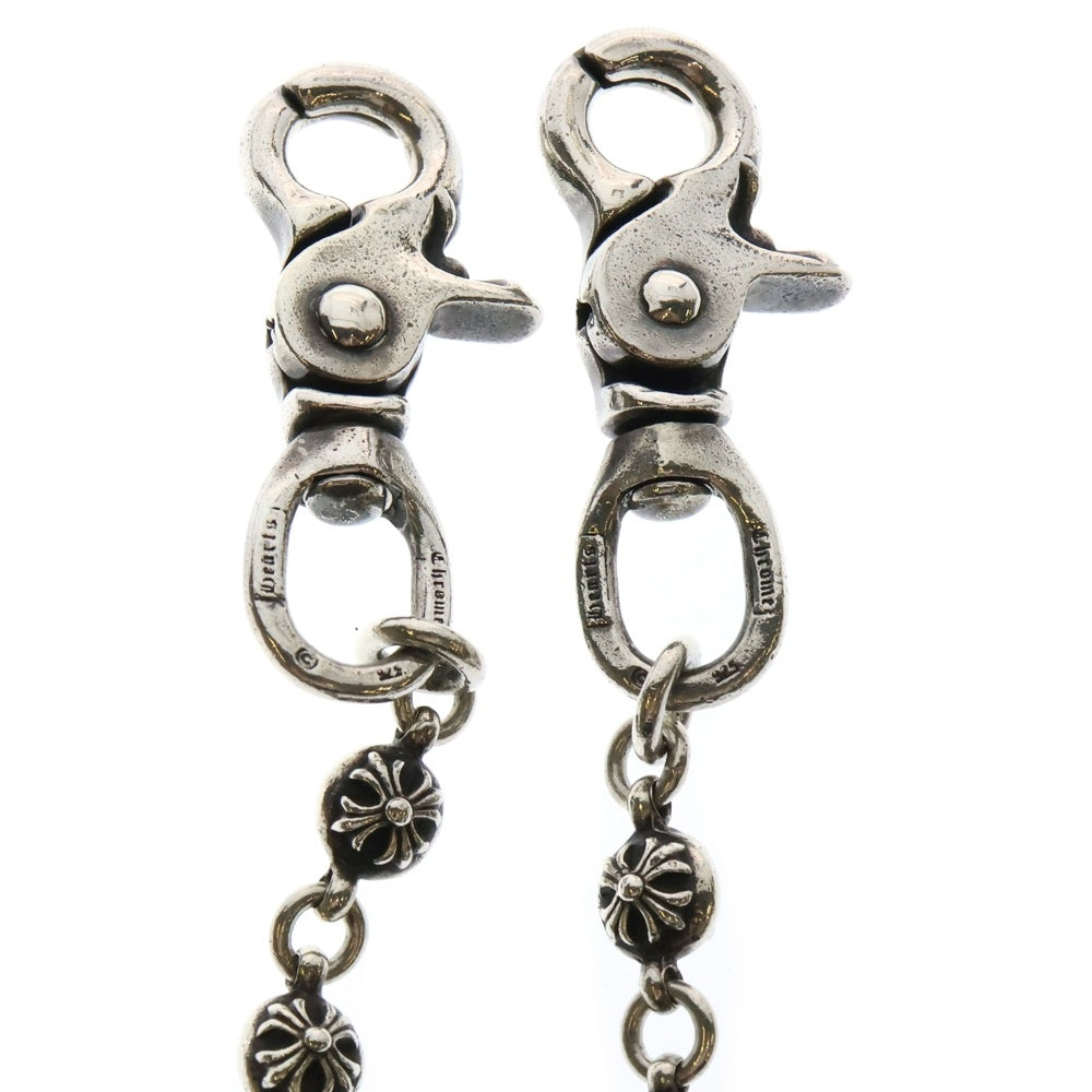 CHROME HEARTS(クロムハーツ) 2BALL SHORT-T/2クリップショート#2クロスボール ウォレットチェーン シルバー BCA064