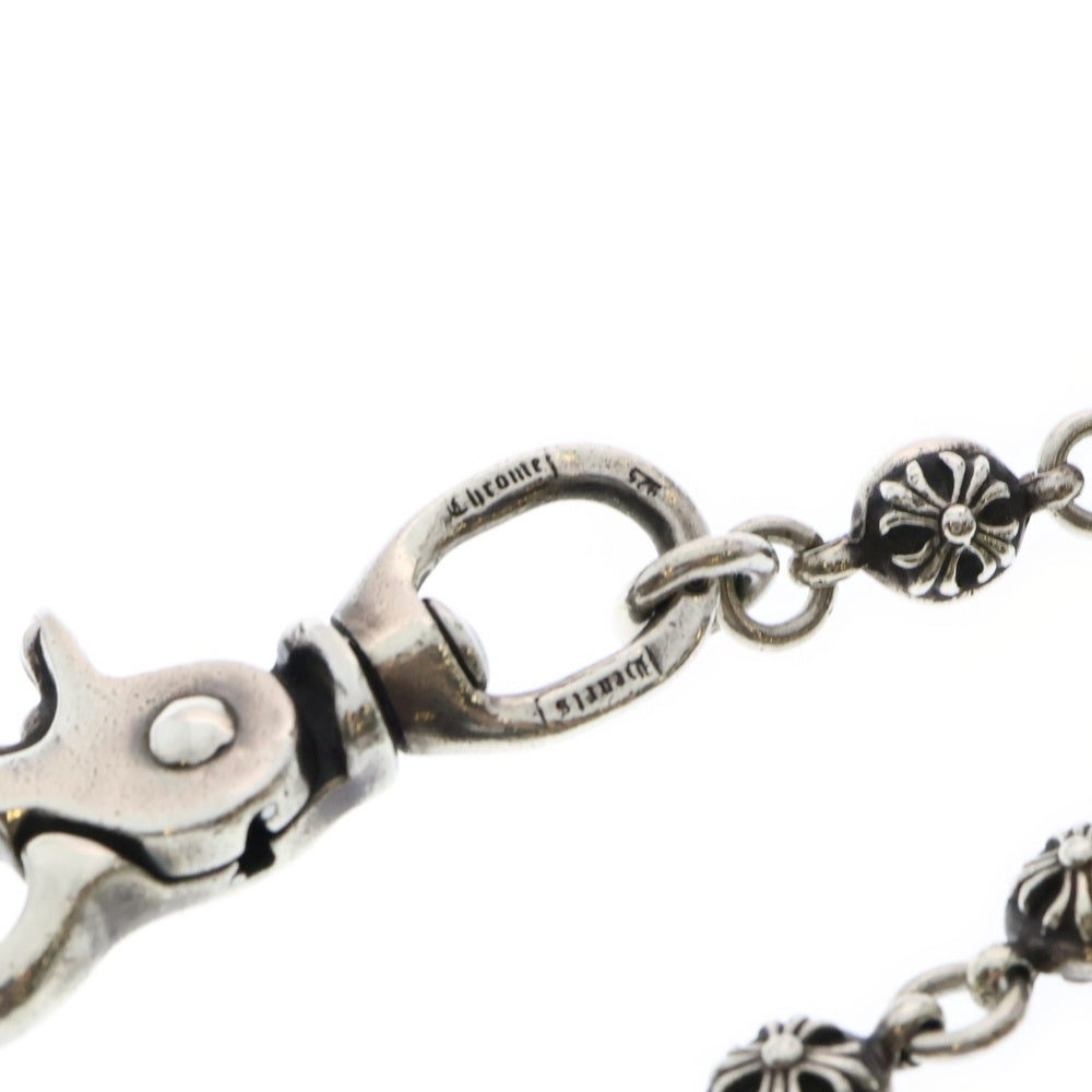 CHROME HEARTS(クロムハーツ) 2BALL SHORT-T/2クリップショート#2クロスボール ウォレットチェーン シルバー BCA064