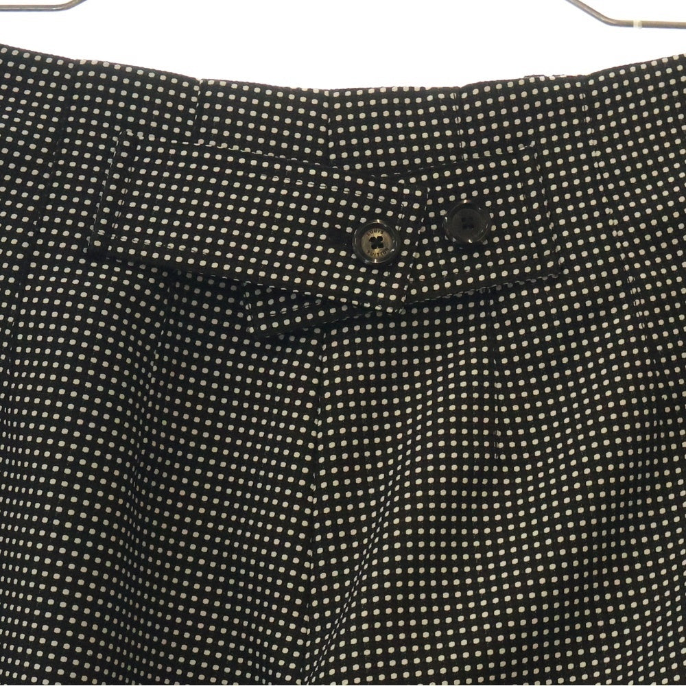 LOUIS VUITTON(ルイヴィトン) 22AW フェイクパール装飾 ドット総柄 2タック ワイド ロング パンツ ブラック RW222B RT3 FNPX98 レディース