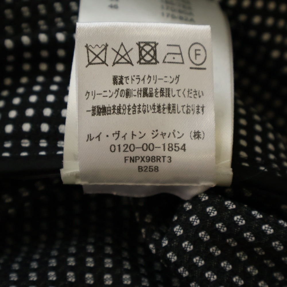 LOUIS VUITTON(ルイヴィトン) 22AW フェイクパール装飾 ドット総柄 2タック ワイド ロング パンツ ブラック RW222B RT3 FNPX98 レディース
