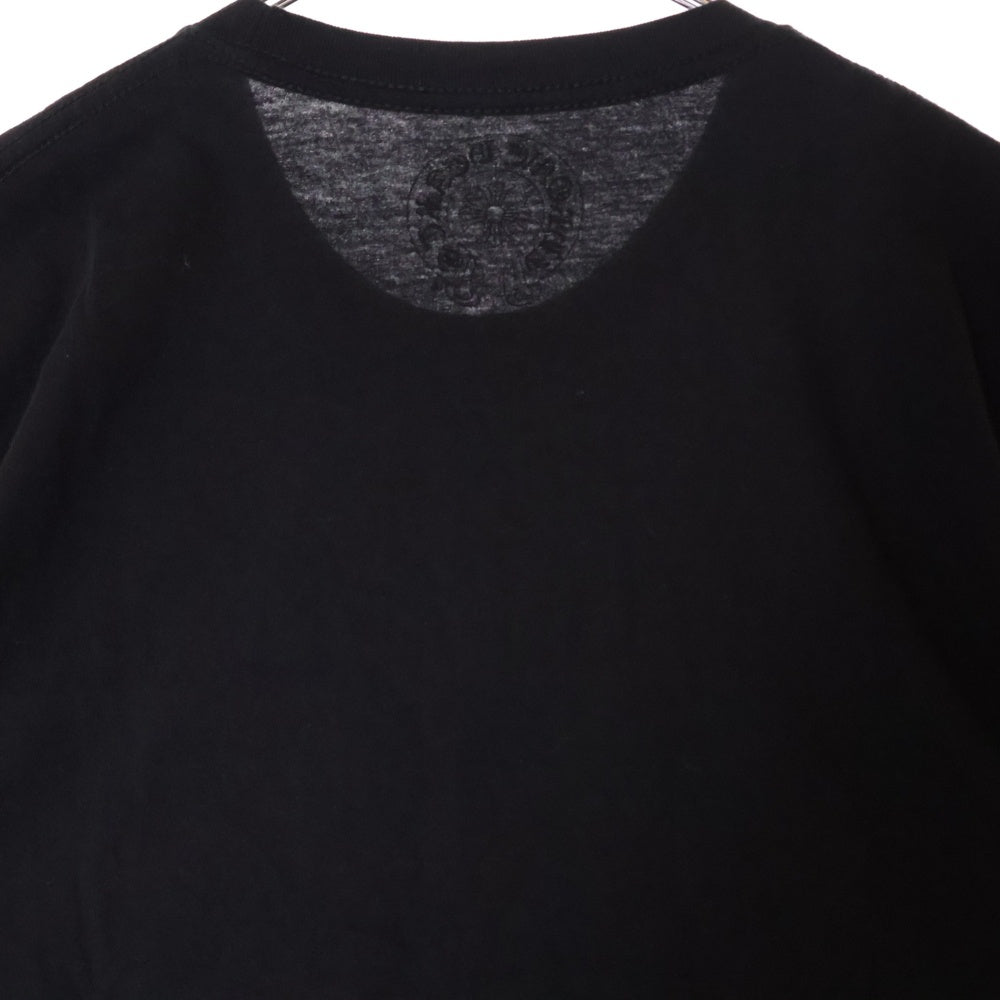 CHROME HEARTS(クロムハーツ) CH T-SHRT 1 ネックロゴプリント半袖Tシャツ ブラック/ブラウン