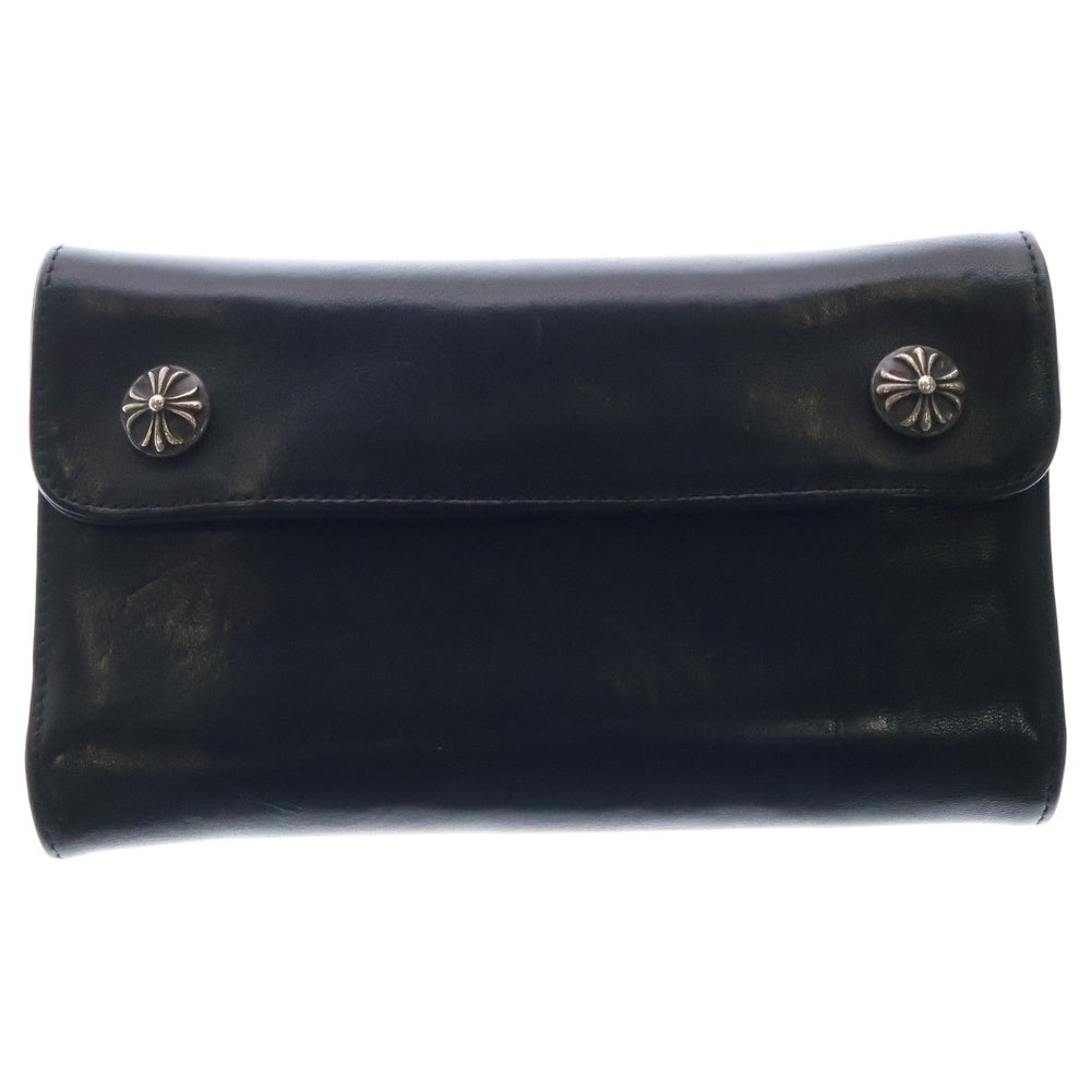 CHROME HEARTS(クロムハーツ) WAVE ウェーブ レザーウォレット 財布 ブラック BCA374