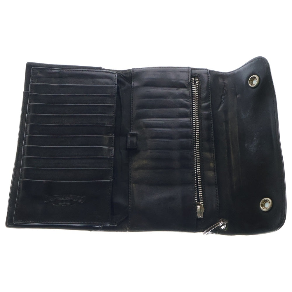 CHROME HEARTS(クロムハーツ) WAVE ウェーブ レザーウォレット 財布 ブラック BCA374