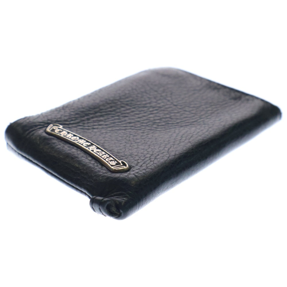 CHROME HEARTS(クロムハーツ) TINY ZIP タイニージップ クロスパッチ付き ダガージップ レザー コンパクトウォレット 財布 ブラック