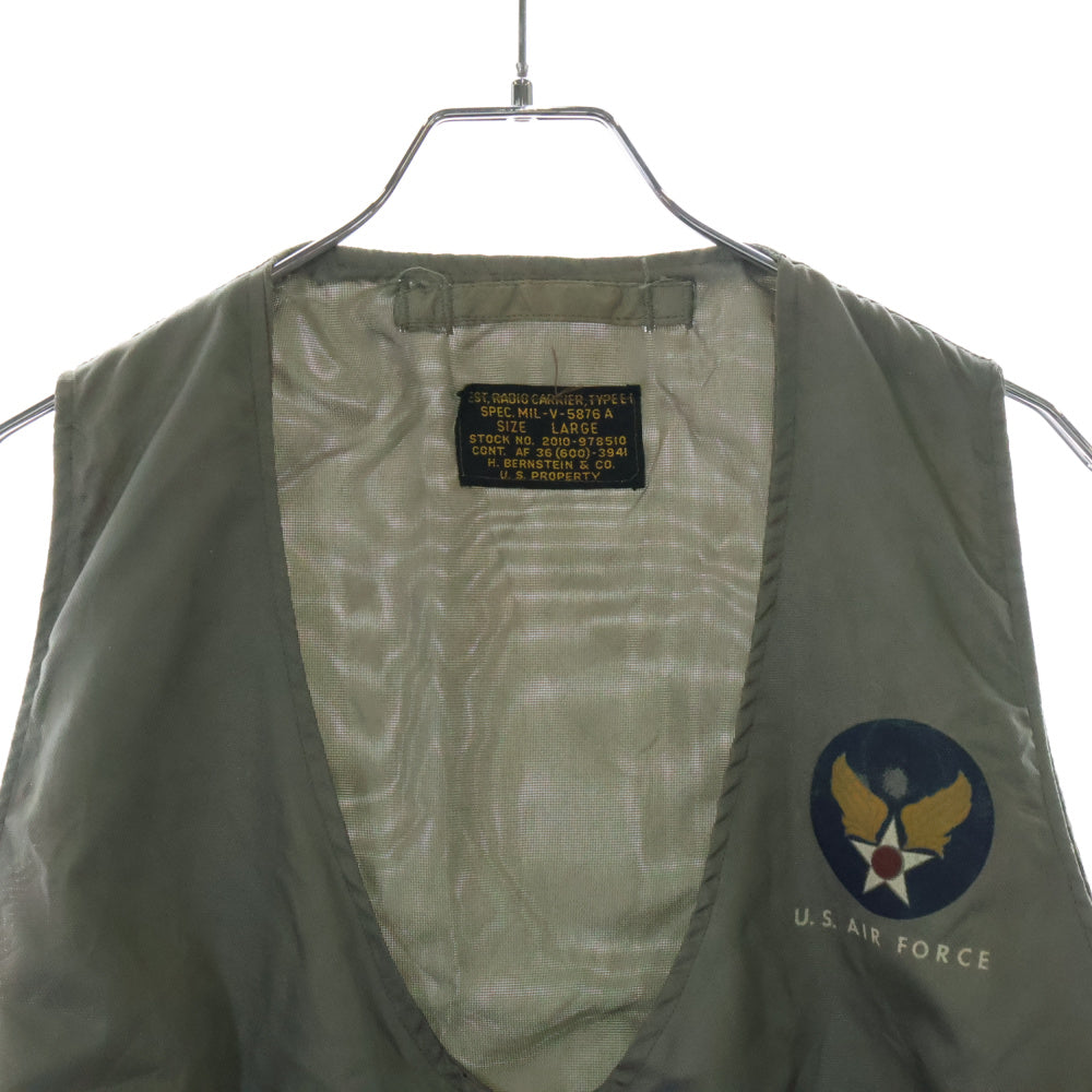 VINTAGE(ヴィンテージ) 50S U.S. AIR FORCE RADIO CARRIER TYPE E-1 エアフォース サイドポケット ミリタリー ラジオベスト カーキ 2010-978510