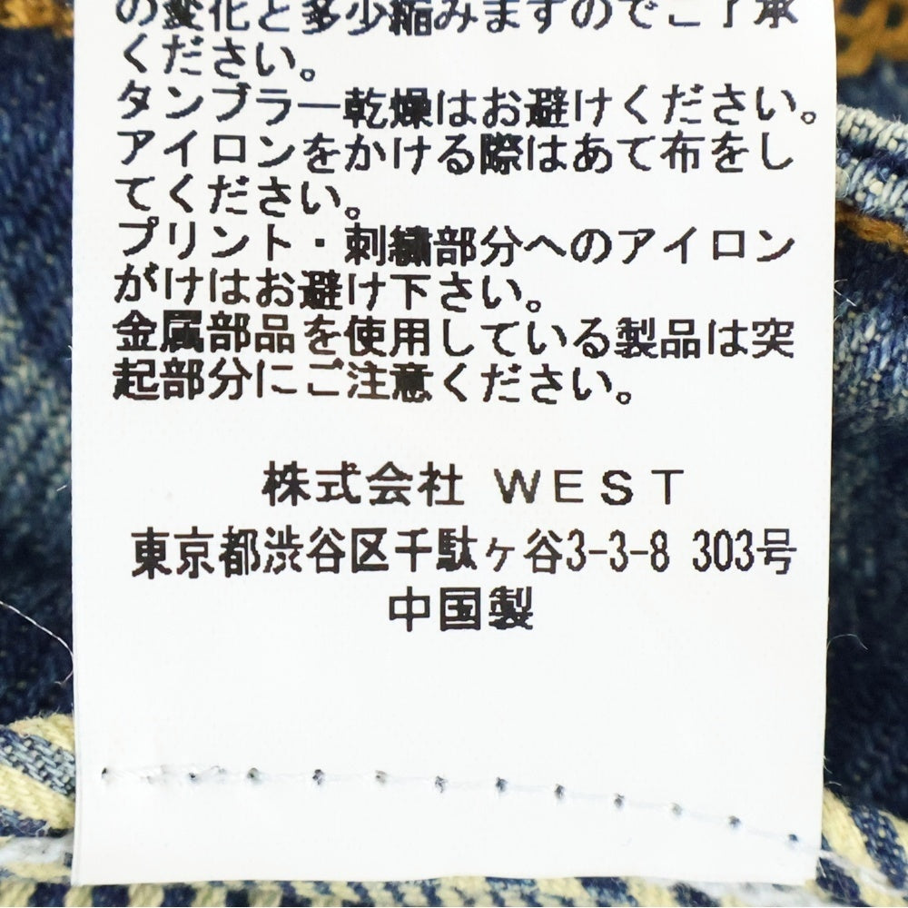ICE CREAM(アイスクリーム) RUNNING DOG 刺繍 ダメージ加工 デニムパンツ インディゴ 421-2100