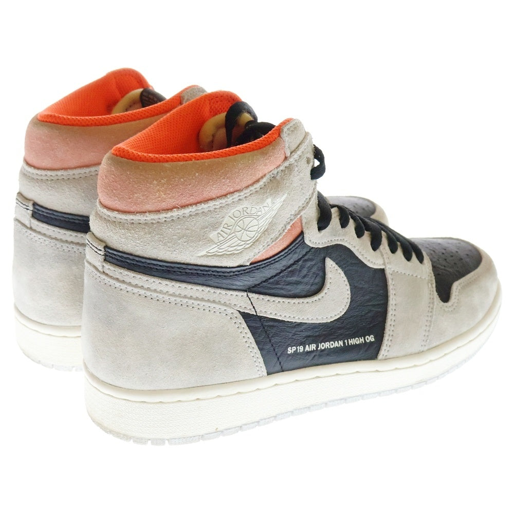NIKE(ナイキ) AIR JORDAN 1 RETRO HIGH OG HYPER CRIMSON エアジョーダン 1 レトロ ハイパークリムゾン ハイカットスニーカー グレー US10.5/28.5cm 555088-018