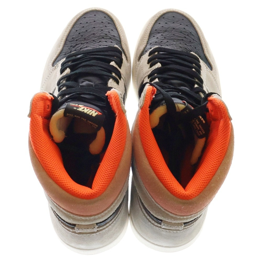 NIKE(ナイキ) AIR JORDAN 1 RETRO HIGH OG HYPER CRIMSON エアジョーダン 1 レトロ ハイパークリムゾン ハイカットスニーカー グレー US10.5/28.5cm 555088-018