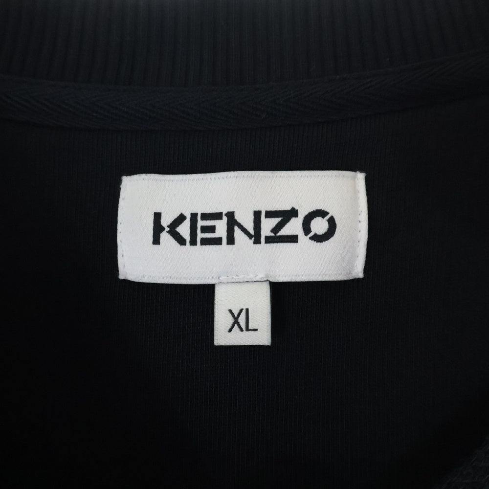 KENZO(ケンゾー) 21AW Pearl Tiger Head Embroidered Pattern Sweat Shirt エンブロイダード タイガー バラエティー スウェットトレーナー ブラック FA65SW1114XV