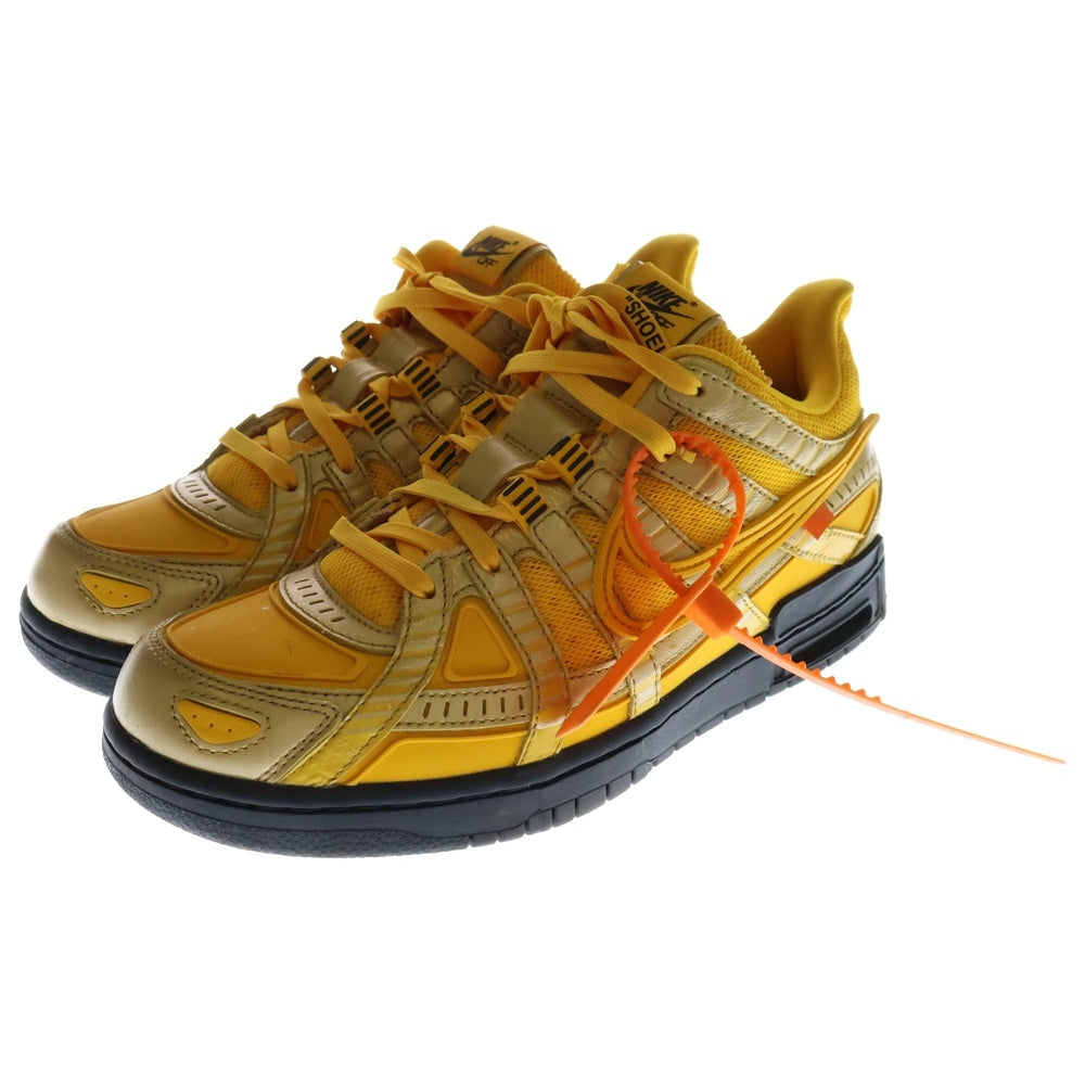 NIKE(ナイキ) ×OFF-WHITE AIR RUBBER DUNK LOW UNIVERSITY GOLD オフホワイト ラバーダンク ローカットスニーカー イエロー US8.5/26.5cm CU6015-700
