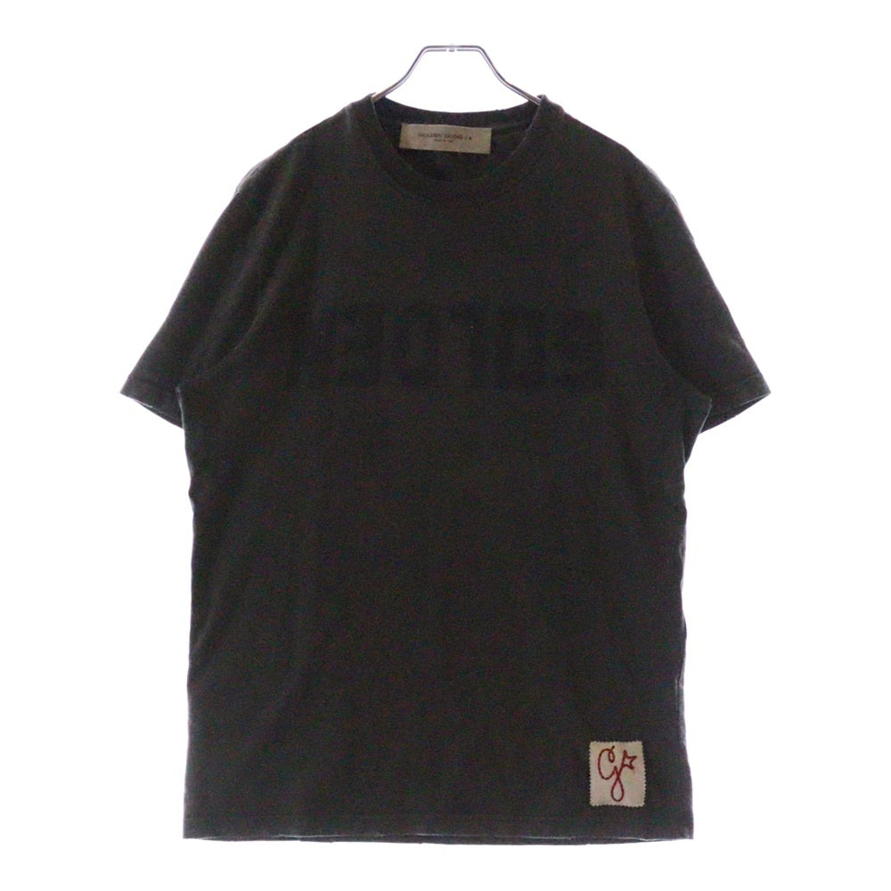 GOLDEN GOOSE DELUXE BRAND(ゴールデングースデラックスブランド) 22SS ヴィンテージ加工 クルーネック 半袖Tシャツカットソー チャコールグレー GMP00871