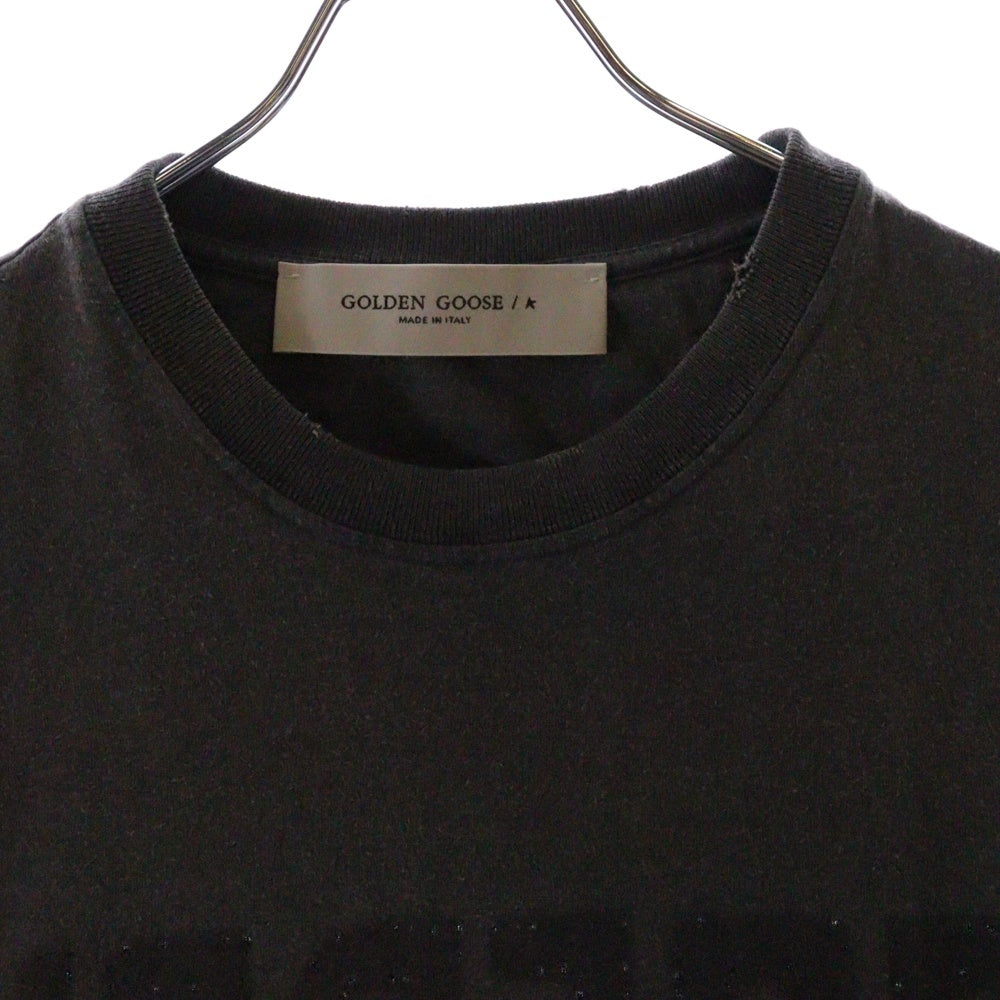 GOLDEN GOOSE DELUXE BRAND(ゴールデングースデラックスブランド) 22SS ヴィンテージ加工 クルーネック 半袖Tシャツカットソー チャコールグレー GMP00871