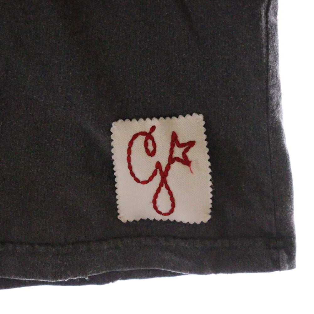 GOLDEN GOOSE DELUXE BRAND(ゴールデングースデラックスブランド) 22SS ヴィンテージ加工 クルーネック 半袖Tシャツカットソー チャコールグレー GMP00871