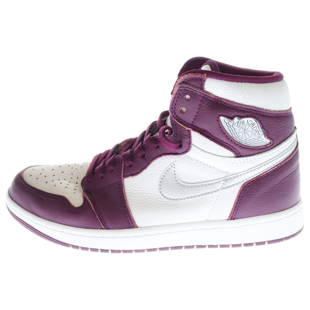 NIKE(ナイキ) AIR JORDAN 1 HIGH OG BORDEAUX エアジョーダン1 ハイカットスニーカー ボルドー レッド/ホワイト US9.5/27.5cm 555088-611