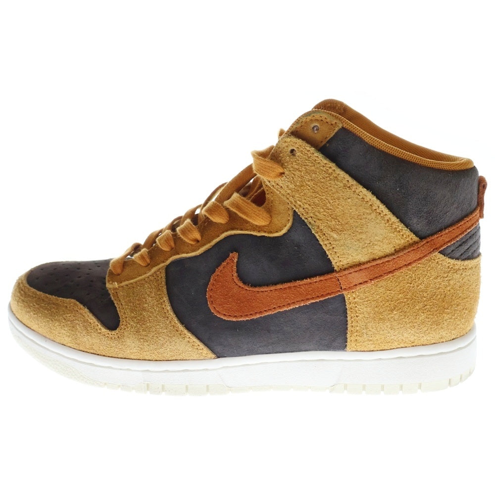 NIKE(ナイキ) DUNK HI RETRO PREMIUM DARK CURRY ダンク プレミアム ダーク カリー ハイカットスニーカー ブラウン US9.5/27.5cm DD1401-200