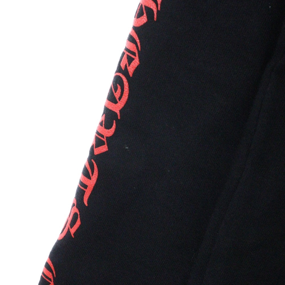 CHROME HEARTS(クロムハーツ) WWW CHROMEHEARTS COM HOODIE オンライン限定 ホースシュー プリント プルオーバーパーカー ブラック/レッド