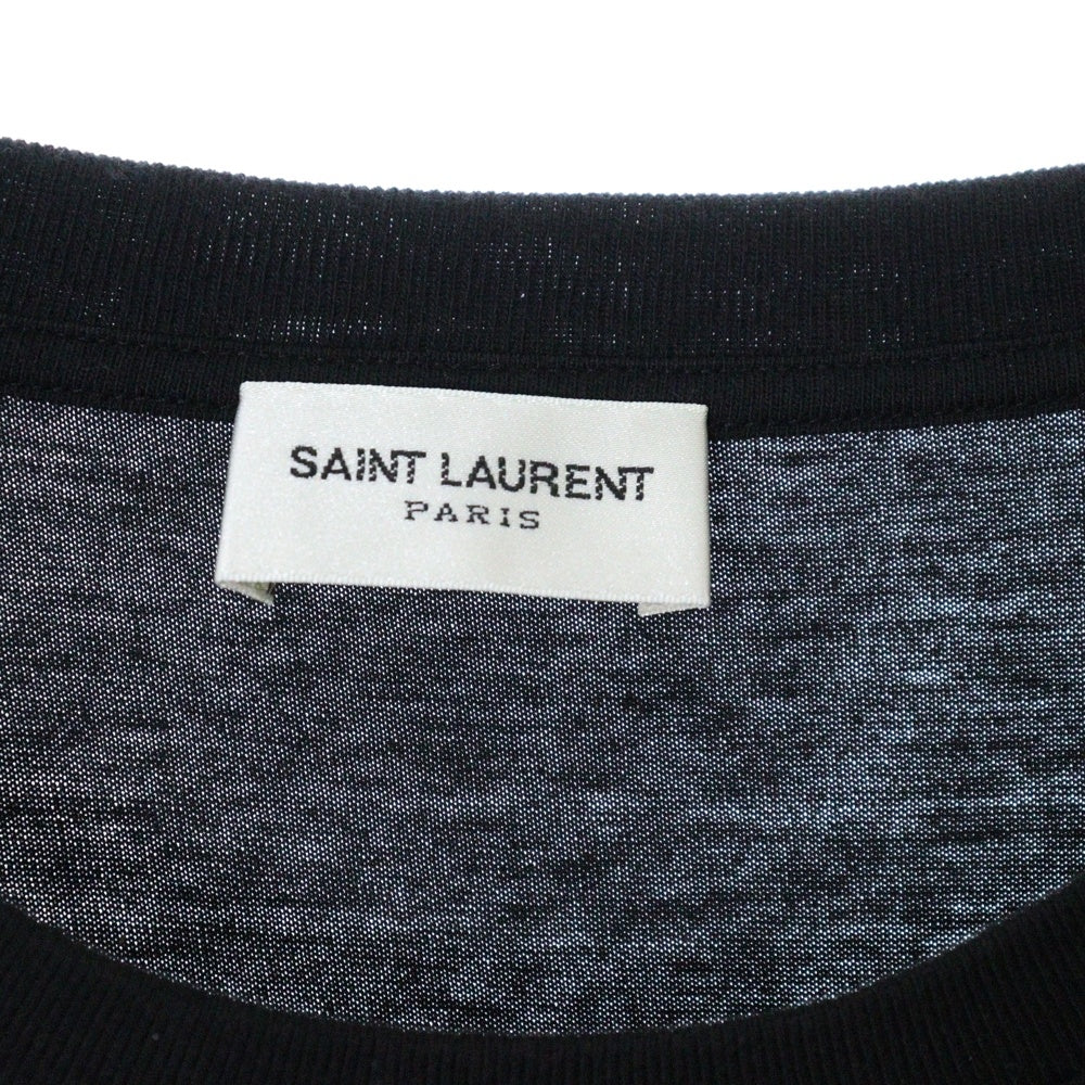 SAINT LAURENT PARIS(サンローランパリ) 21SS SUNSET BEACH T-SHIRT サンセットビーチプリント クルーネック 半袖Tシャツ カットソー ブラック 652565 Y36AD
