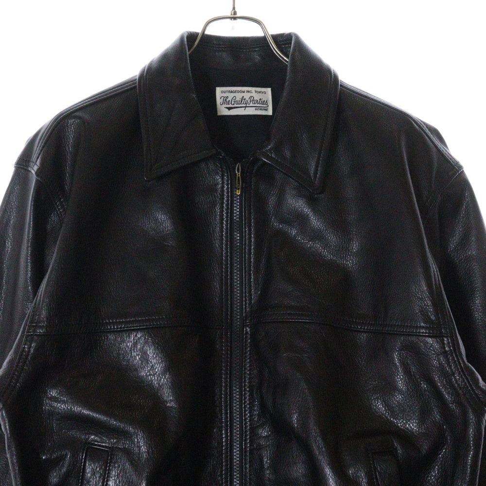 WACKO MARIA(ワコマリア) 23AW LEATHER JACKET カウハイド レザージャケット ブラック 23FW-WMO-BL01