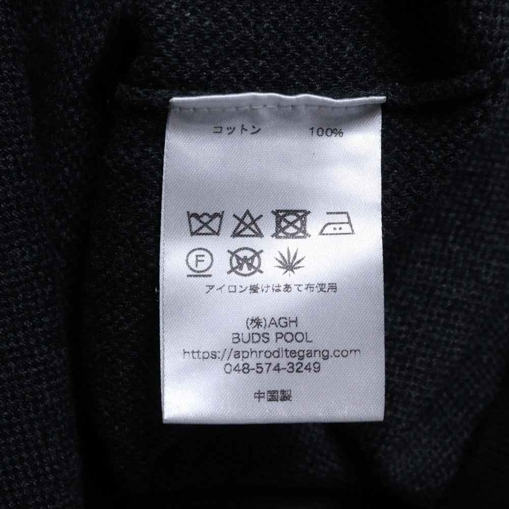 BUDSPOOL(バッズプール) ×GAKKIN JACQUARD CREW NECK SWEATER ガッキン 花罰 総柄ニット セーター ブラック