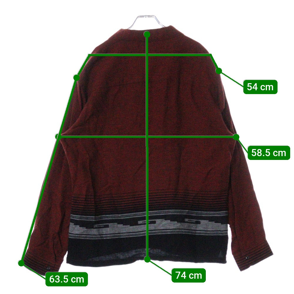 RATS(ラッツ) 23SS NATIVE JAQUARD SHIRT ネイティブジャガードシャツ レッド 23' RS-0309A