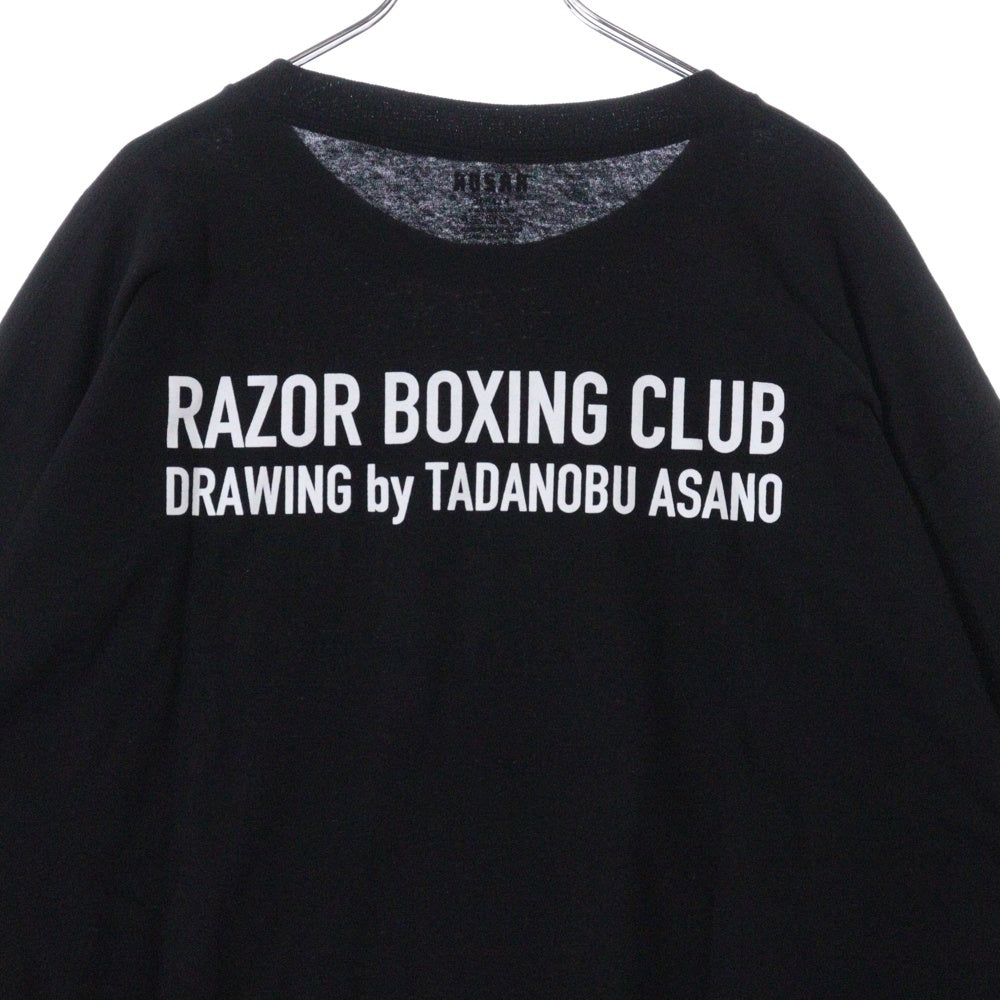 RAZOR(レーザー) ボクシングプリント長袖Tシャツ ブラック RZ2024002