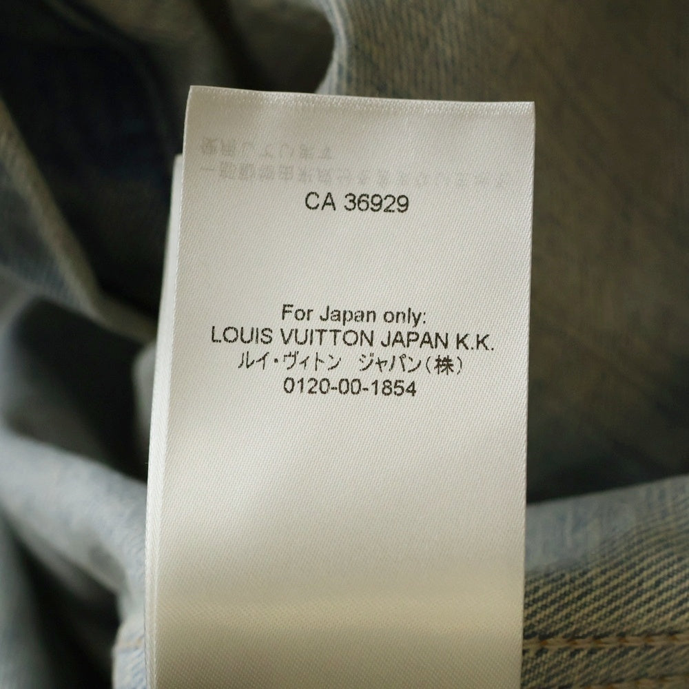 LOUIS VUITTON(ルイヴィトン) 25SS ウォッシュ加工 パールボタンデニムジャケット インディゴ RM251MQ PCP HSA45W