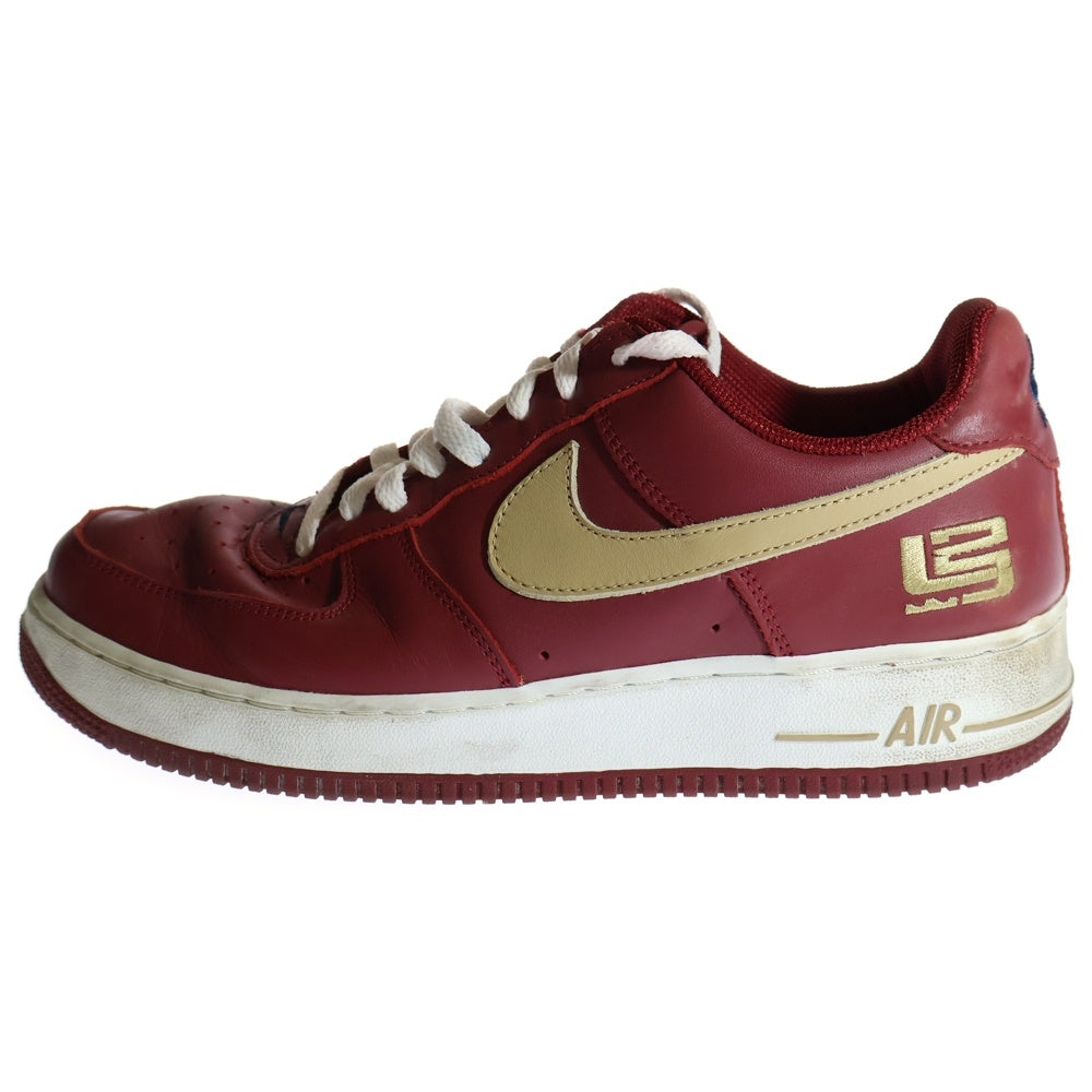 NIKE(ナイキ) 【観賞用 2003年製】 ×LEBRON JAMES AIR FORCE 1 LOW VARSITY CRIMSON レブロンジェームス エアフォース1 ローカットスニーカー US10/28cm 306353-671