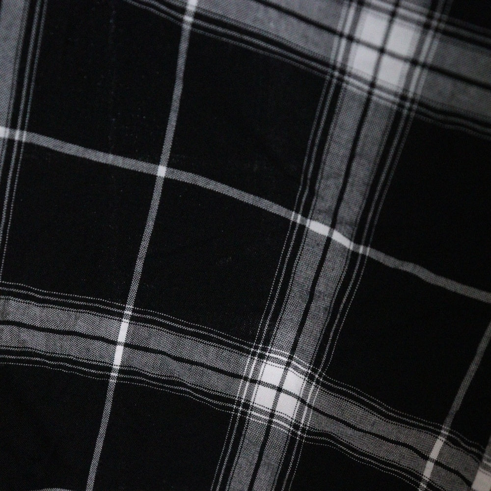 BALENCIAGA(バレンシアガ) 19SS Back Logo Check L/S Shirt バックロゴプリント チェック 長袖シャツ ブラック/ホワイト 556878 TDM03