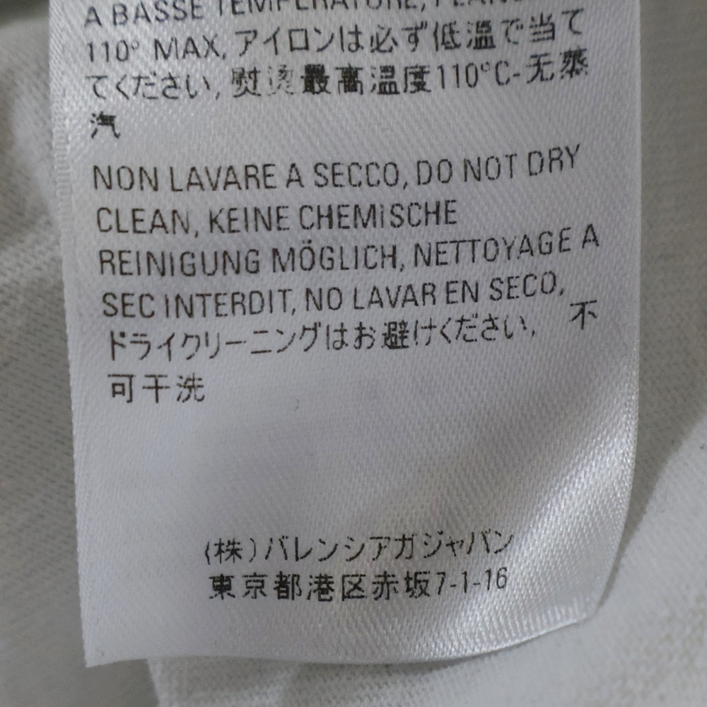 BALENCIAGA(バレンシアガ) 19AW ロゴプリント クルーネック 半袖Tシャツ カットソー ホワイト 583218 TFV63