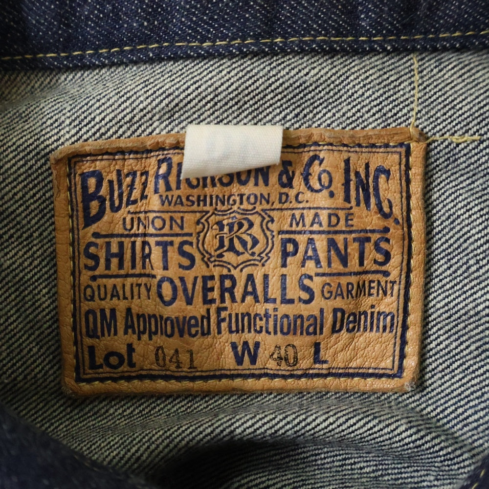 Buzz Rickson's(バズリクソンズ) WORLD WAR II DENIM BLOUSE 大戦モデル ワールドウォー デニム ブラウス トラッカージャケット インディゴブルー BR16041