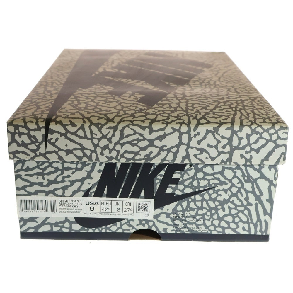 NIKE(ナイキ) AIR JORDAN 1 RETRO HIGH OG White Cement エアジョーダン レトロ ホワイトセメント ハイカットスニーカー ホワイト/グレー US9/27cm DZ5485-052