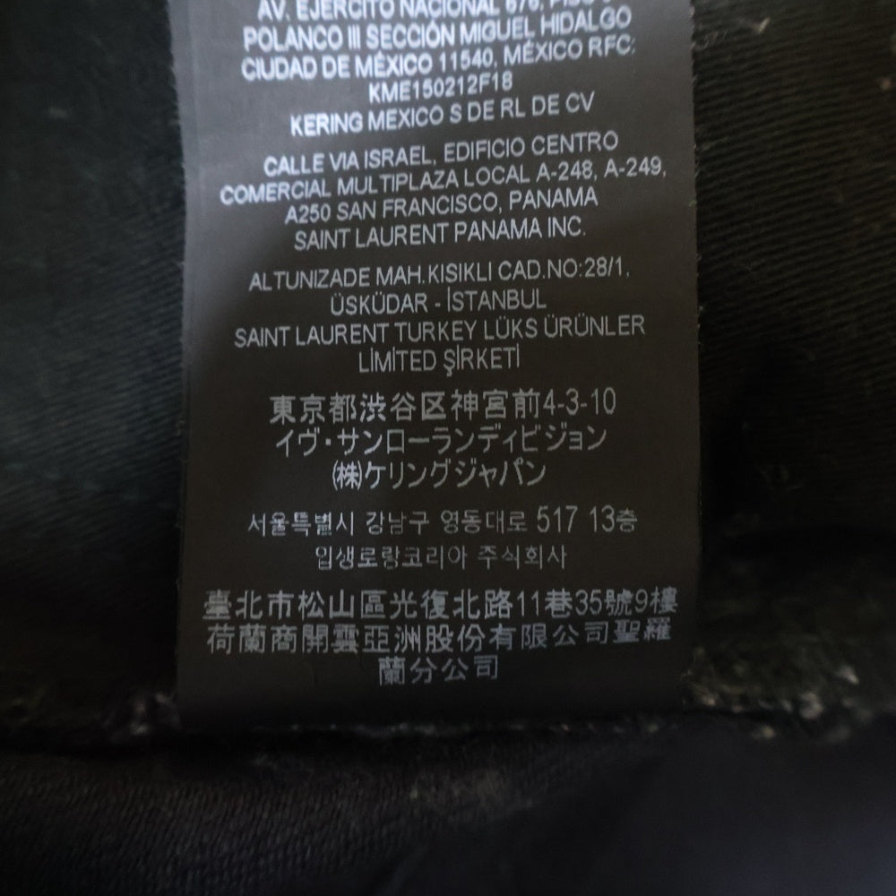 SAINT LAURENT PARIS(サンローランパリ) High Waist Black Denim Pants ハイウエスト ブラックデニムパンツ ジーンズ 730605 Y954S