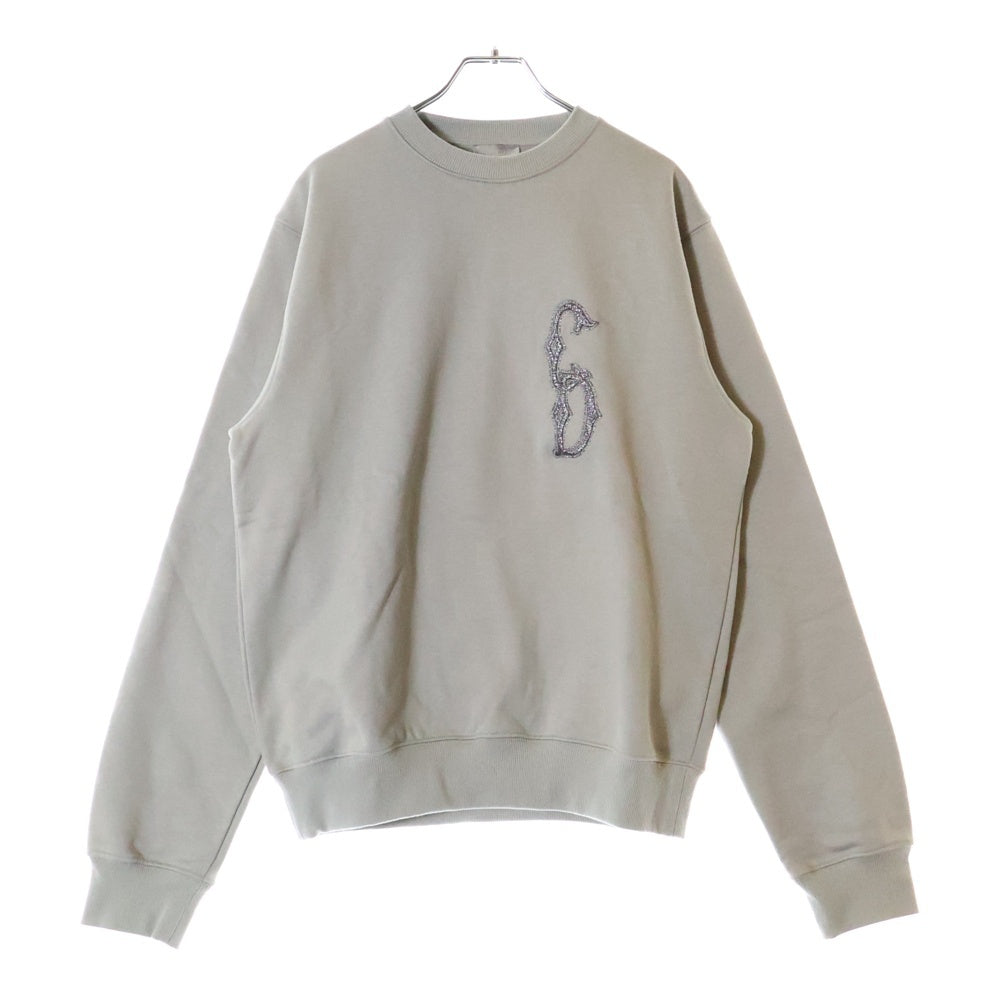 DIOR(ディオール) 23AW CDロゴ エンブロイダリー クルーネック 長袖 スウェット トレーナー グレー 343J699A0531