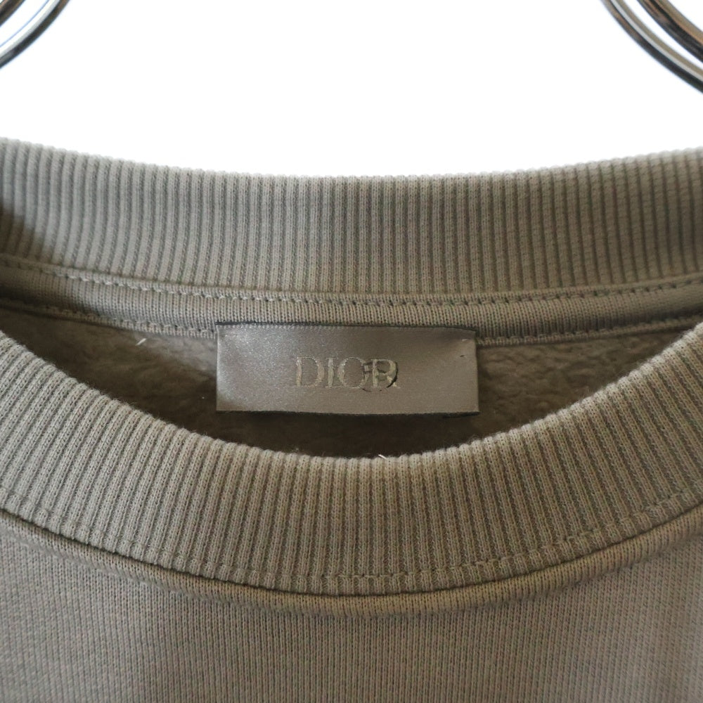 DIOR(ディオール) 23AW CDロゴ エンブロイダリー クルーネック 長袖 スウェット トレーナー グレー 343J699A0531