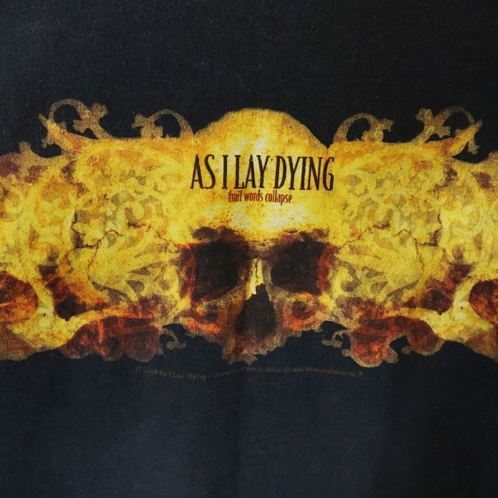 VINTAGE(ヴィンテージ) 00S VINTAGE 2005 As I Lay Dying Frail Words Collapse T-Shirt ヴィンテージ アズ アイ レイ ダイング プリント クルーネック 半袖Tシャツ ブラック