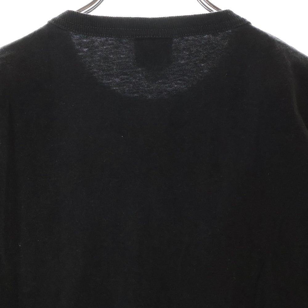 SCHOTT(ショット) ロゴ刺繍 クルーネック半袖Tシャツ カットソー ブラック