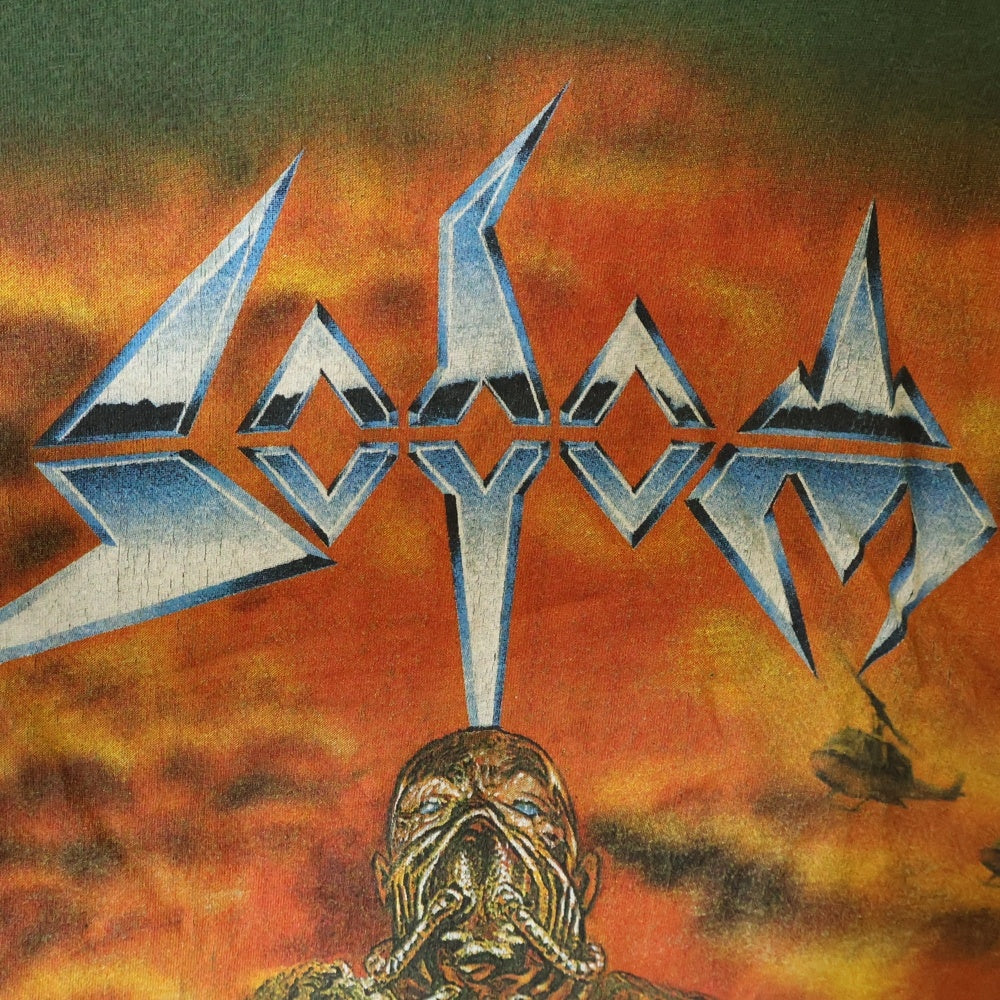 VINTAGE(ヴィンテージ) 00S VINTAGE SODOM 2002 ヴィンテージ ソドム ツアー 両面プリント クルーネック半袖Tシャツ カットソー グリーン
