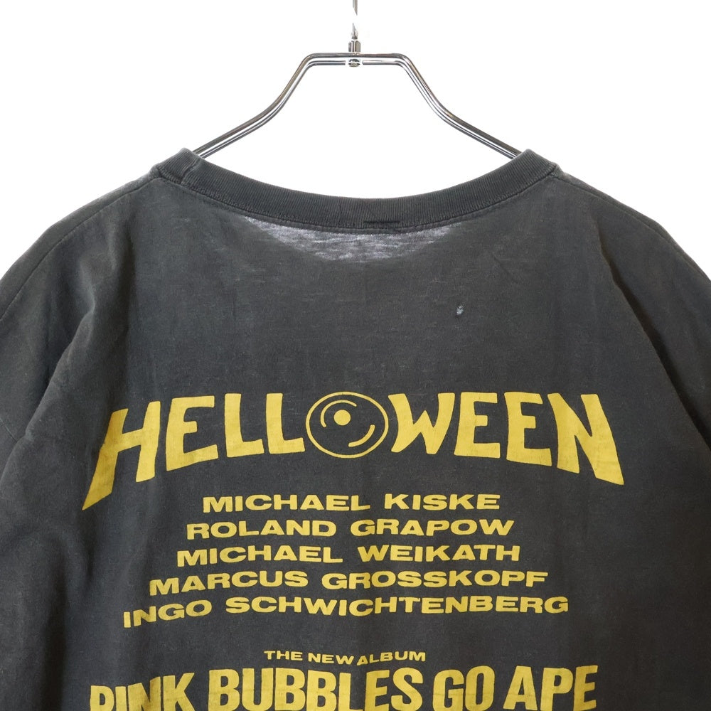 VINTAGE(ヴィンテージ) 90S VINTAGE HELLOWEEN PINK BUBBLES GO APE ヴィンテージ ハロウィン ピンク バブルズ ゴー エイプ 両面プリント クルーネック半袖Tシャツ