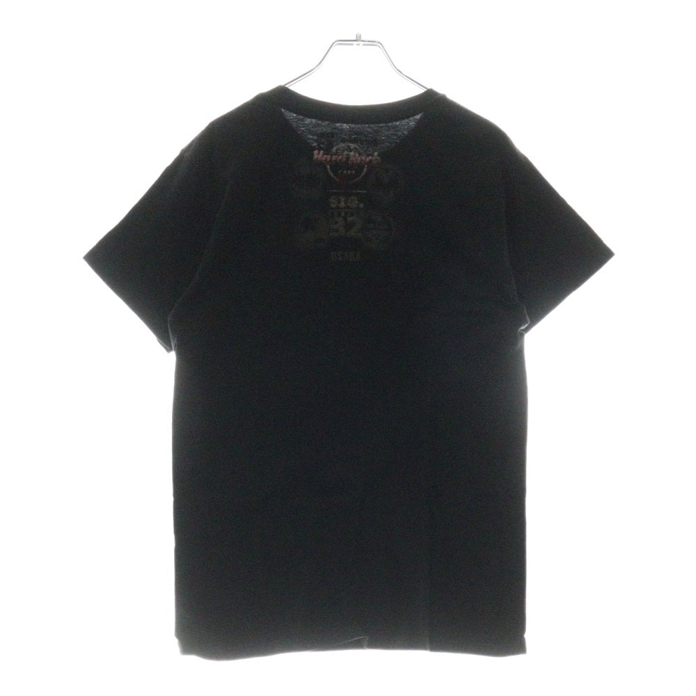 VINTAGE(ヴィンテージ) KISS ×HARD ROCK CAFE OSAKA 2014 キス ハード ロック カフェ コラボ 大阪店舗限定 両面プリント クルーネック半袖Tシャツ カットソー ブラック