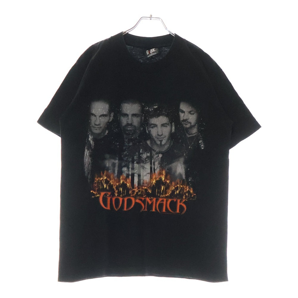 VINTAGE(ヴィンテージ) 00S VINTAGE GODSMACK SMACKFEST 2000 ヴィンテージ ゴッドスマック スマックフェスト 両面プリント クルーネック半袖Tシャツ カットソー ブラック