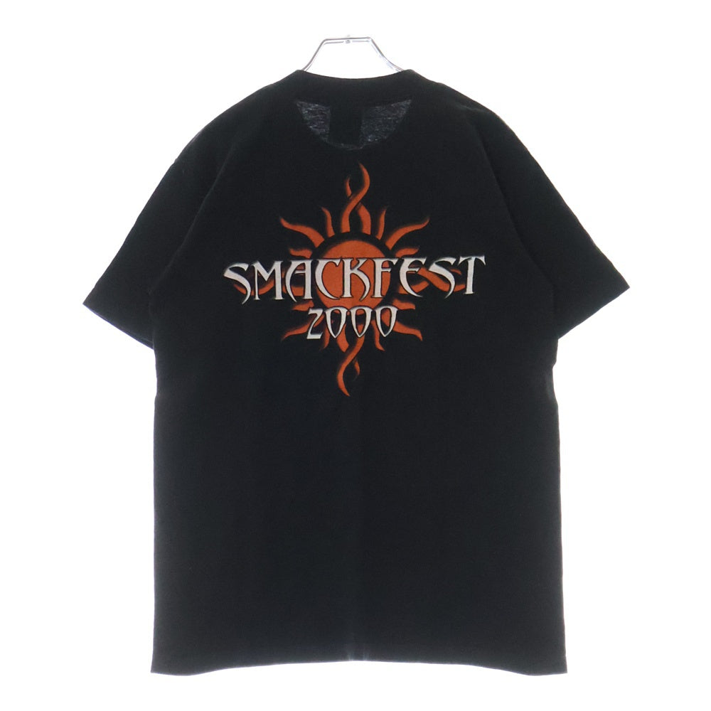 VINTAGE(ヴィンテージ) 00S VINTAGE GODSMACK SMACKFEST 2000 ヴィンテージ ゴッドスマック スマックフェスト 両面プリント クルーネック半袖Tシャツ カットソー ブラック