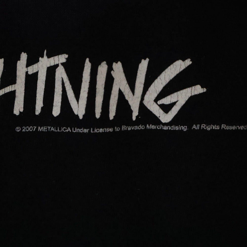 VINTAGE(ヴィンテージ) 00S VINTAGE METALLICA RIDE THE LIGHTNING 2007 ヴィンテージ メタリカ ライド ザ ライトニング 両面プリント クルーネック半袖Tシャツ カットソー ブラック