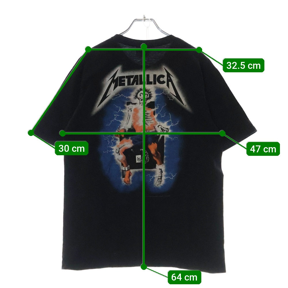 VINTAGE(ヴィンテージ) 00S VINTAGE METALLICA RIDE THE LIGHTNING 2007 ヴィンテージ メタリカ ライド ザ ライトニング 両面プリント クルーネック半袖Tシャツ カットソー ブラック