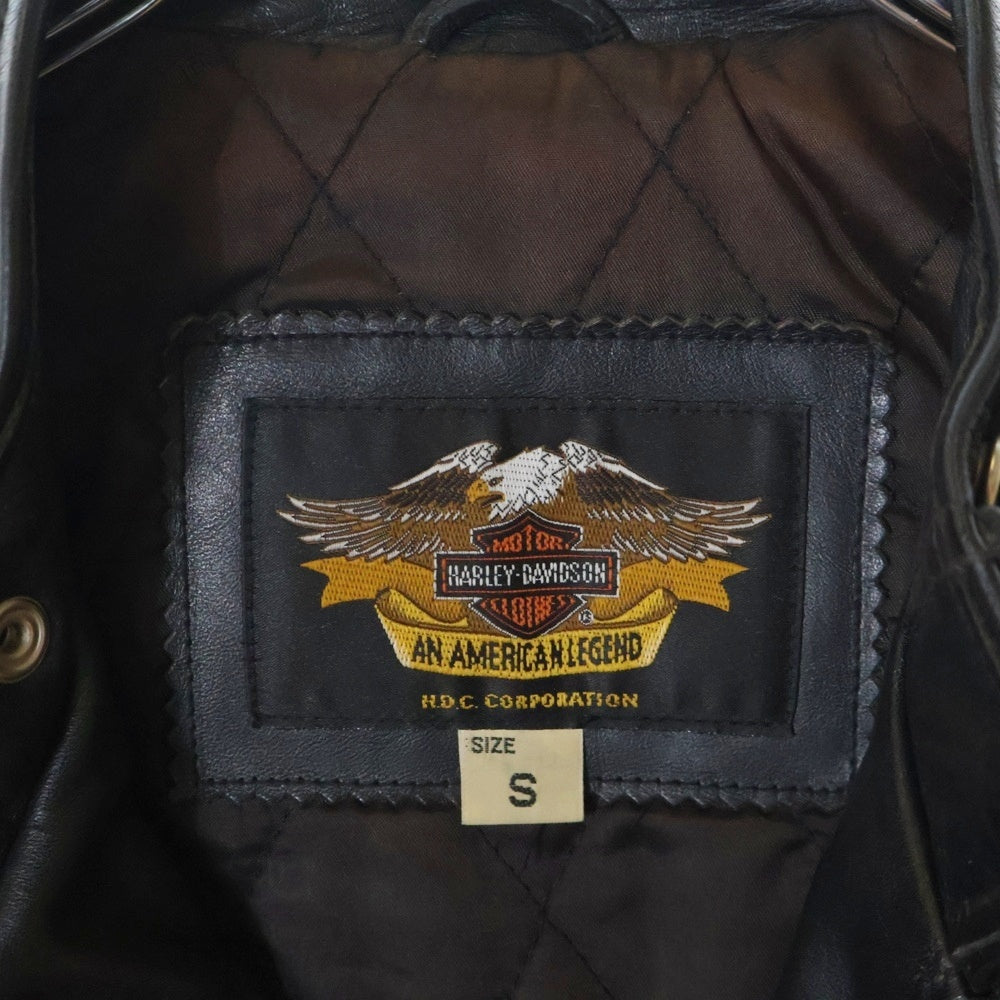 HARLEY DAVIDSON(ハーレーダビッドソン) 裏地キルティング スタンドカラー シングルライダースジャケット ブラック 40182
