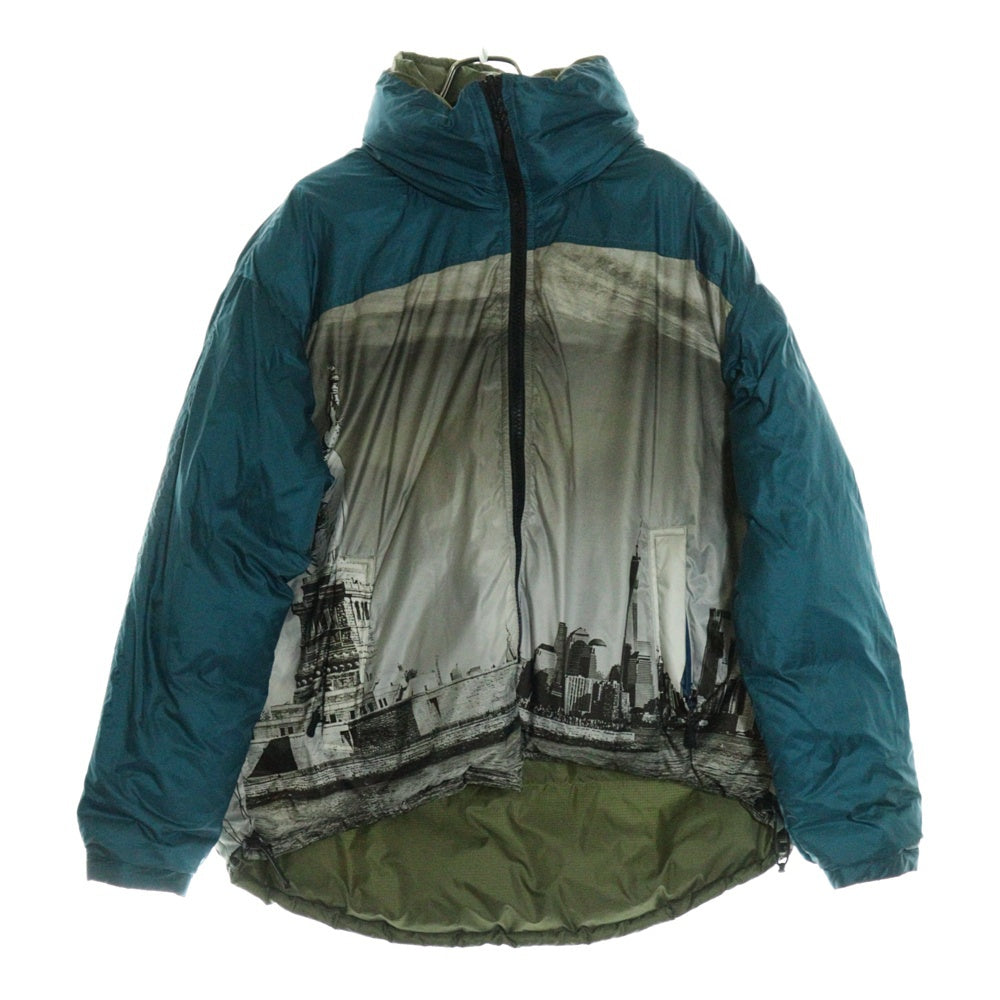 SCHOTT(ショット) MASSIVE POCKET REVERSIBLE JACKET マッシブ ポケット リバーシブル フォトプリント 中綿ジャケット ブルー/カーキ 3112071
