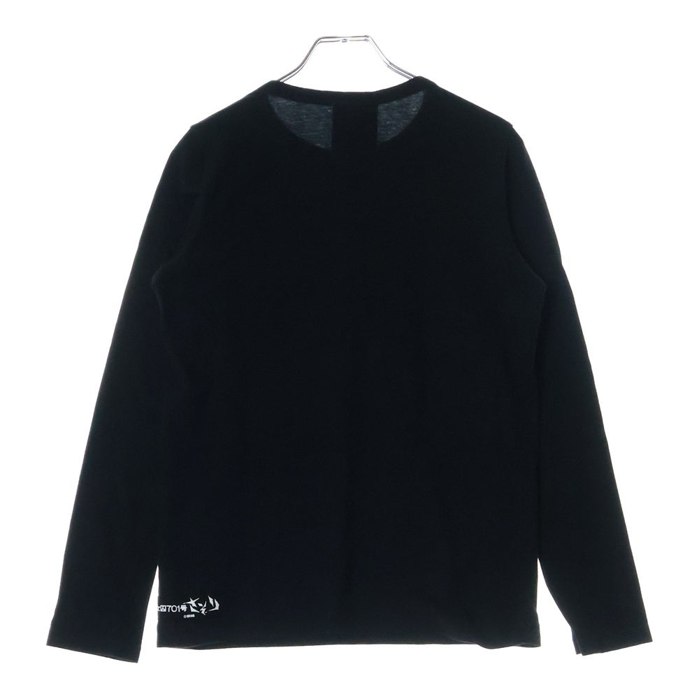 BLACK Scandal Yohji Yamamoto(ブラックスキャンダルヨウジヤマモト) 22SS 女囚701号さそり フロントプリント ロングスリーブ クルーネック長袖Tシャツ カットソー ブラック HG-T92-992