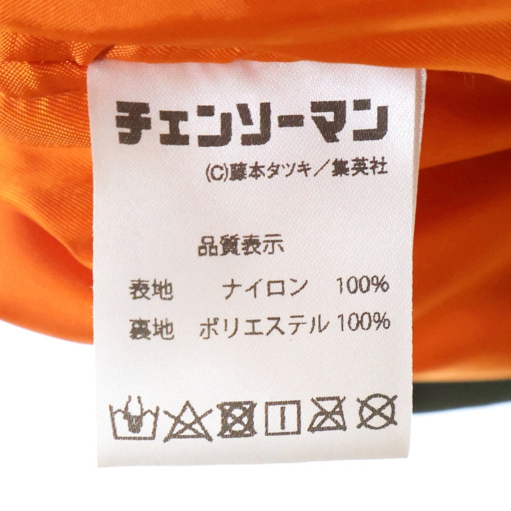 glamb(グラム) ×チェンソーマン CHAINSAW DEVIL MA-1 チェンソー デビル 両面プリント ミリタリー ジップアップブルゾン ボンバージャケット カーキ