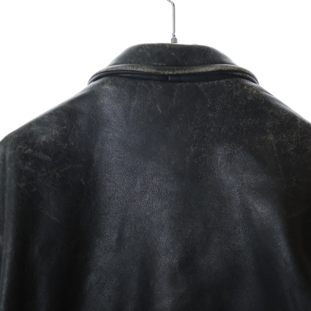 VANSON(バンソン) 80S-90S OLD IKE LEATHER JACKET オールド アイク シングル ライダース レザージャケット ブラック