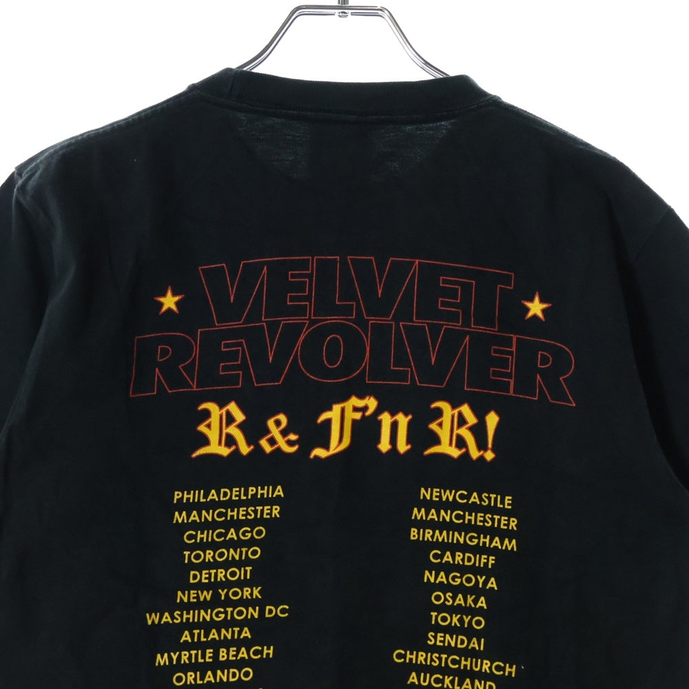 VINTAGE(ヴィンテージ) 00S VELVET REVOLVER ヴィンテージ ベルベット リボルバー ツアー 両面プリント クルーネック半袖Tシャツ カットソー ブラック